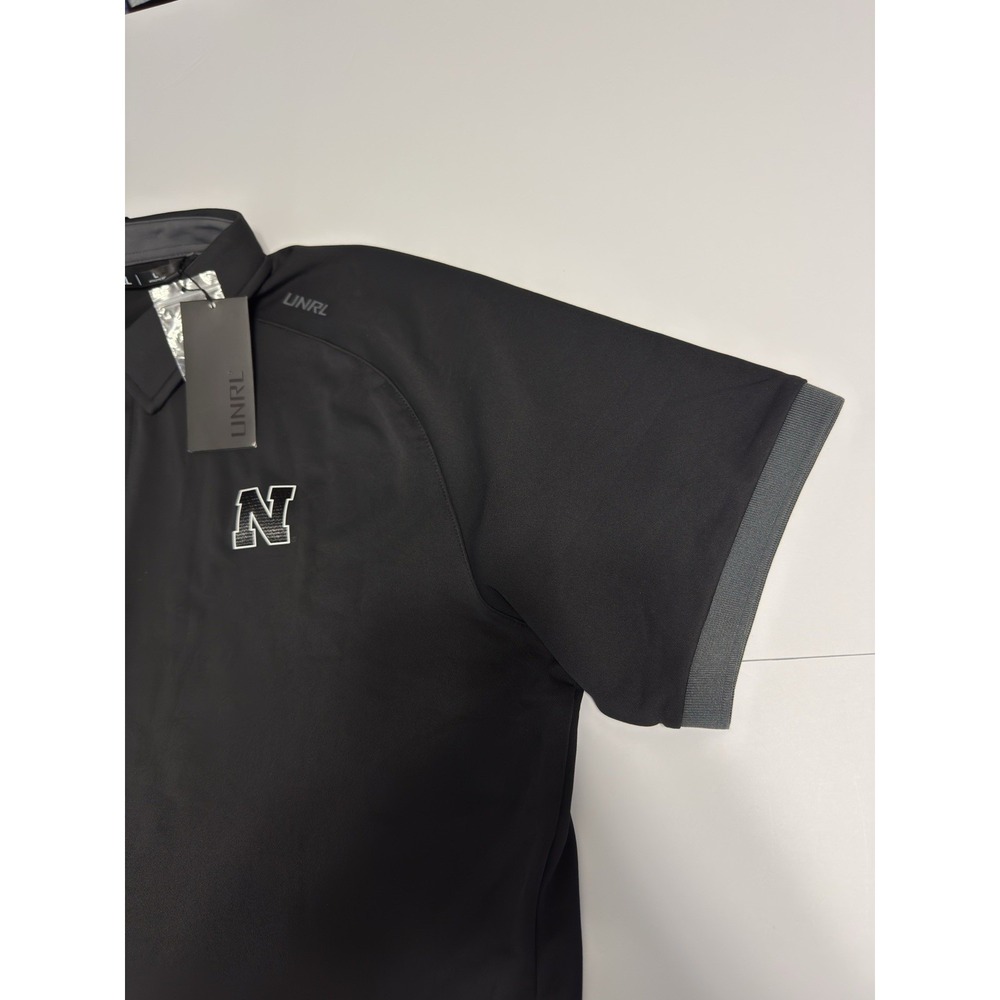 UNRL Tradition Polo Men's L Short Sleeve Performance Nebraska Huskers Football - Picture 4 of 12